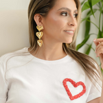 Load image into Gallery viewer, Aretes Corazones Encocados A1719