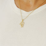 Load image into Gallery viewer, Set collar niño y topos de corazón C608