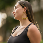 Load image into Gallery viewer, Arete Aro 5 cm Dijes Corazón A1546