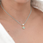 Load image into Gallery viewer, Cadena Hilo Concha con Topos C699