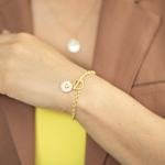 Load image into Gallery viewer, Pulsera Ancla Corazón Blanco P758