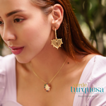 Load image into Gallery viewer, Arete Candonga Media Luna corazón  A973