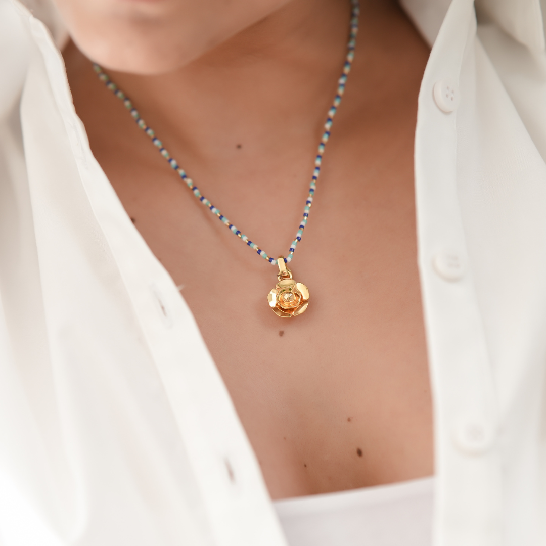 Collar Florecita con Topitos C731