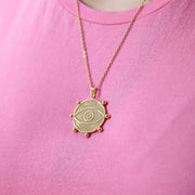 Set collar y aretes ojo protector C793