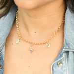 Load image into Gallery viewer, Choker 3 Ojos Turcos C1304

